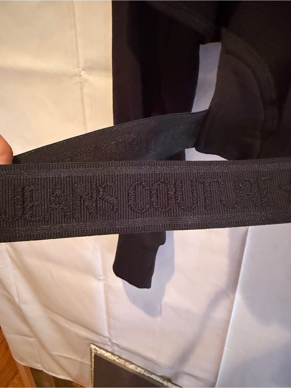 Versace Jeans Couture terry zip up hoodie with Embroidered Logo Black - Picture 6 of 7